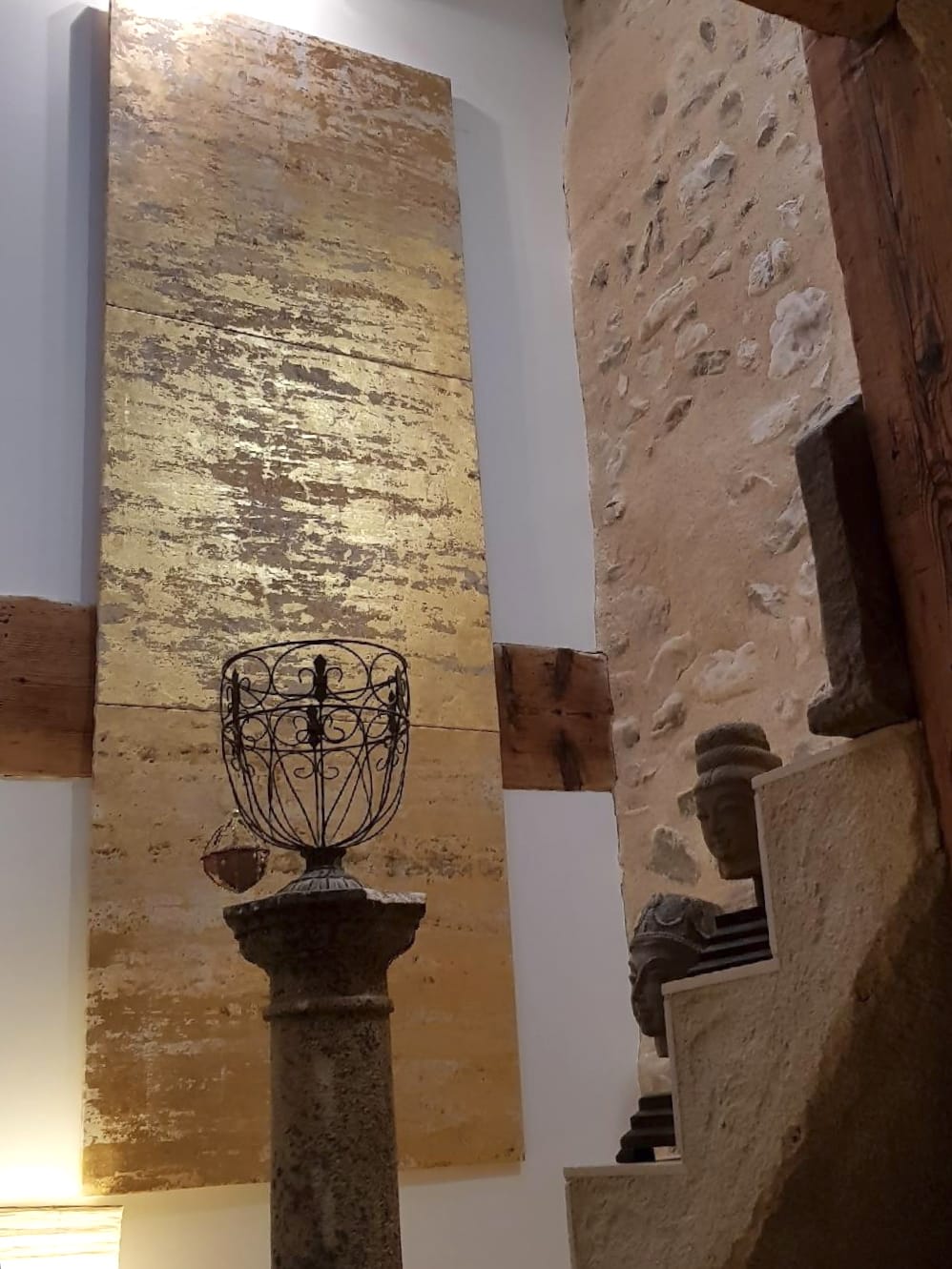 Mixed media on triptych canvas